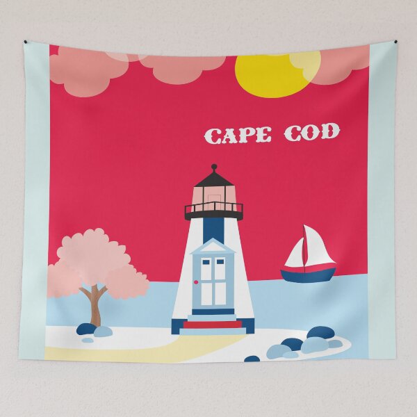 Item preview, Cape Cod, Massachusetts - Skyline Illustration by Loose Petals designed and sold by LoosePetals.