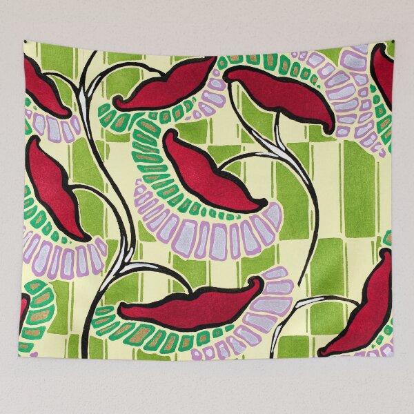 Item preview, Elegant Art Nouveau stencil print Flower Pattern by E.A. Seguy 6 designed and sold by fivo.