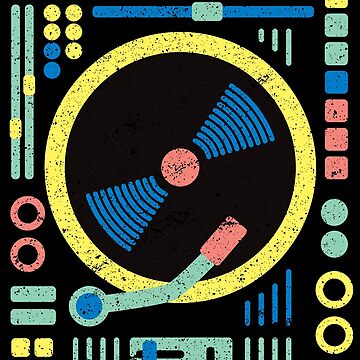 Artwork thumbnail, DJ & Raver Gifts - DJ Decks Retro Pattern / Vintage Vinyl by coolintent