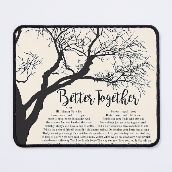 Item preview, Better Together Lyrics Poster, Jack Johnson Song Lyrics Poster, Song Poster, Song Lyrics Print, Anniversary Gift, Lyrics Wall Art designed and sold by Steve Kane.