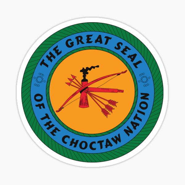"choctaw nation of oklahoma flag choctaw nation Flag seal of the choctaw nation" Sticker for