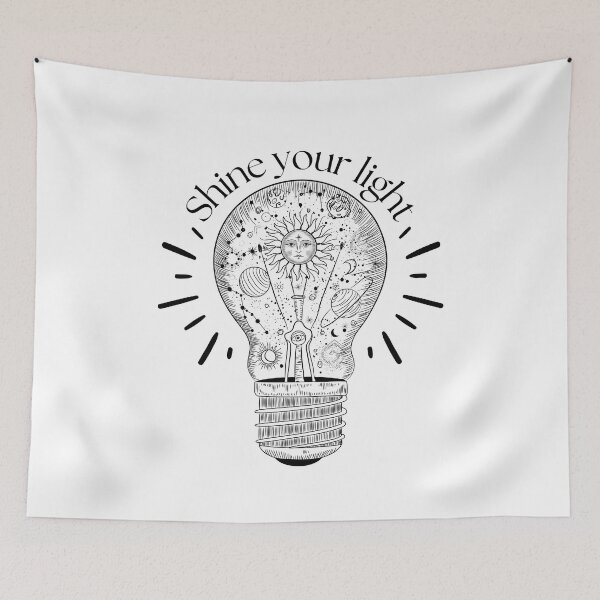 Item preview, Celestial Shine light inspirational quote and astrology light bulb designed and sold by IevaLiART.
