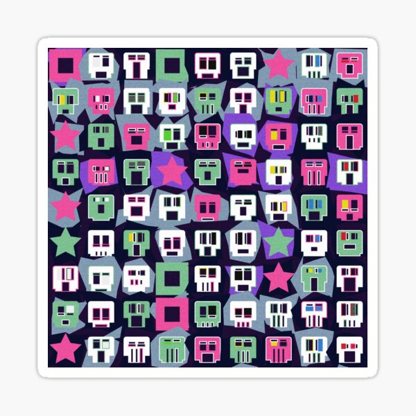 SMOLSKULL PATTERN RIGHT-CLICK-SAVE-AS Sticker