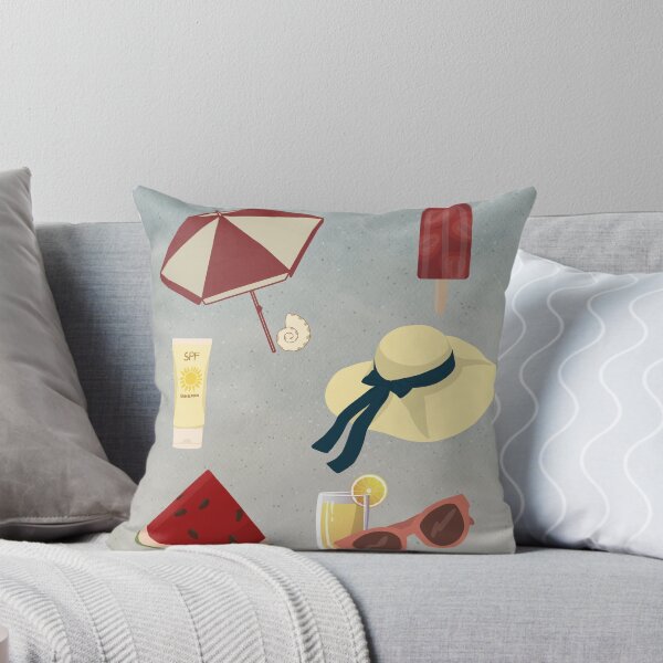 Item preview, Sunny Summer Beach red and yellow Aesthetic Wallpaper designed and sold by Levated.