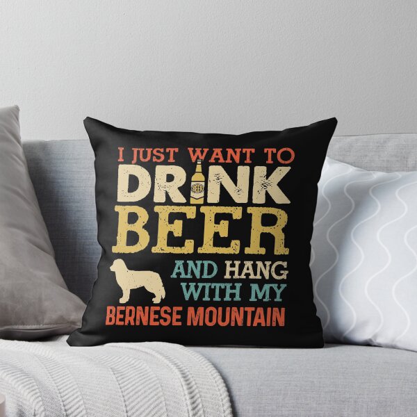 Item preview, I Just Want To Drink Beer And Hang With My Bernese Mountain Dog Funny Bernese Mountain Dad Vintage designed and sold by HardiKel.