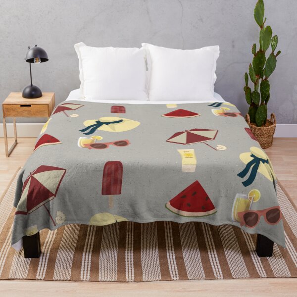Item preview, Sunny Summer Beach red and yellow Aesthetic Wallpaper designed and sold by Levated.