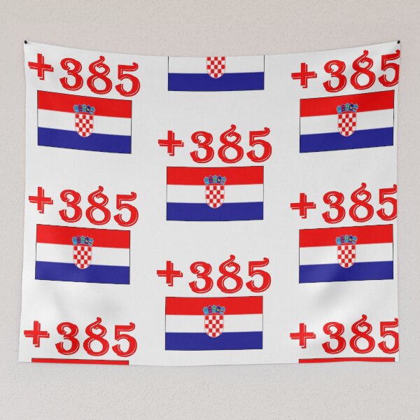 Item preview, Croatia Zagreb International Telephone Code Flag designed and sold by MonArtisteSam.