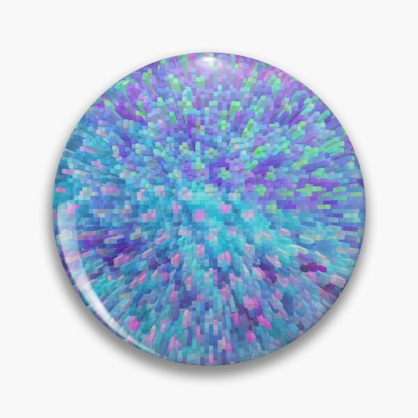 Item preview, Abstract geometrical violet blue cube exploding designed and sold by AleFairyland.