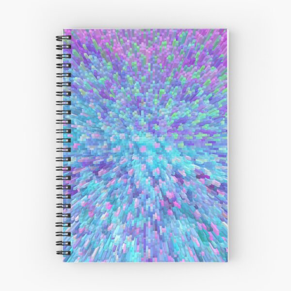 Item preview, Abstract geometrical violet blue cube exploding designed and sold by AleFairyland.