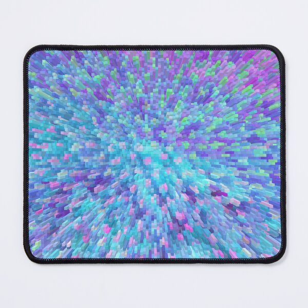 Item preview, Abstract geometrical violet blue cube exploding designed and sold by AleFairyland.