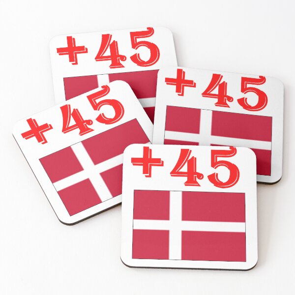 Item preview, Denmark Copenhagen International Telephone Code Flag designed and sold by MonArtisteSam.