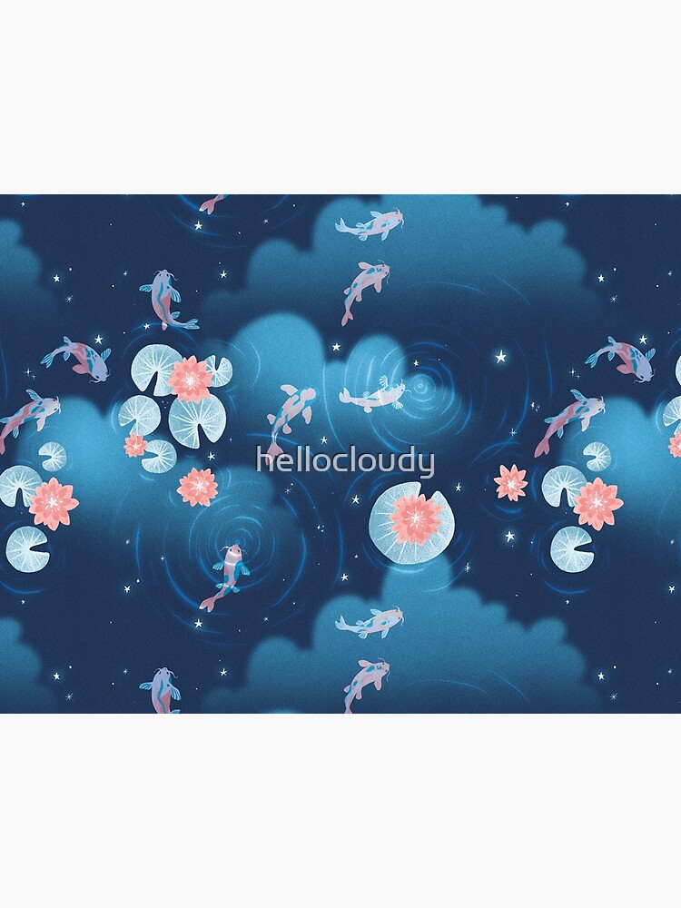 Koi pond - night by hellocloudy