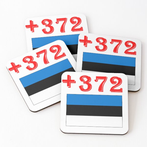 Item preview, Estonia Tallinn International Telephone Code Flag designed and sold by MonArtisteSam.