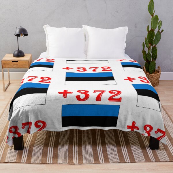 Item preview, Estonia Tallinn International Telephone Code Flag designed and sold by MonArtisteSam.