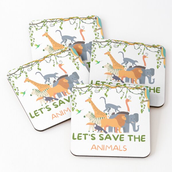 Item preview, Let's save the animals sticker designed and sold by Art-Echo.