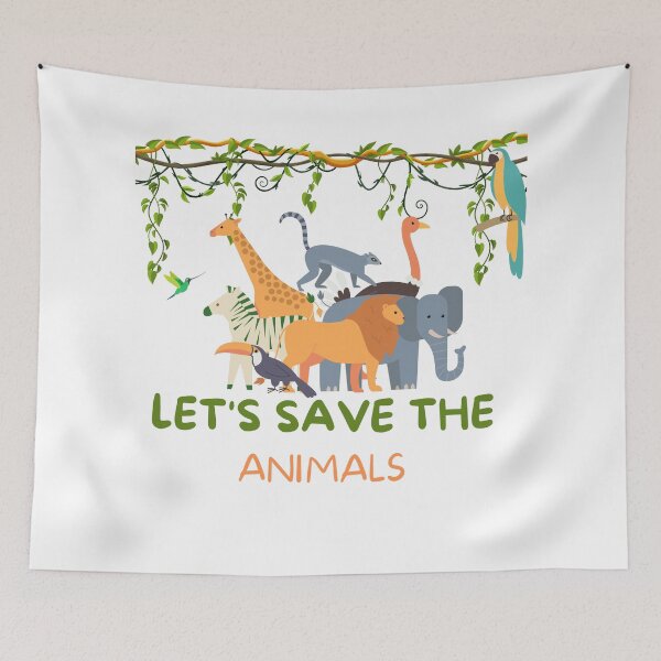 Item preview, Let's save the animals sticker designed and sold by Art-Echo.