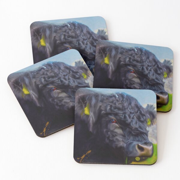 Item preview, Belted Galloway Cow, Cute Farm Animal, Belted Galloway Cattle Oil Paint, Scottish Belted Galloway Cattle designed and sold by Paintcorner.
