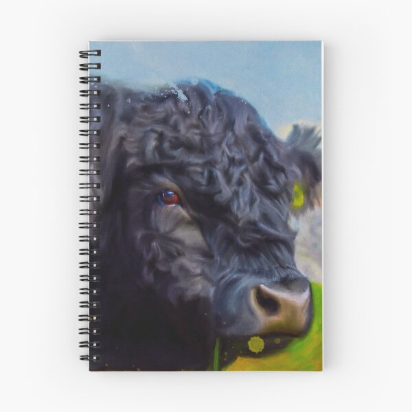 Item preview, Belted Galloway Cow, Cute Farm Animal, Belted Galloway Cattle Oil Paint, Scottish Belted Galloway Cattle designed and sold by Paintcorner.