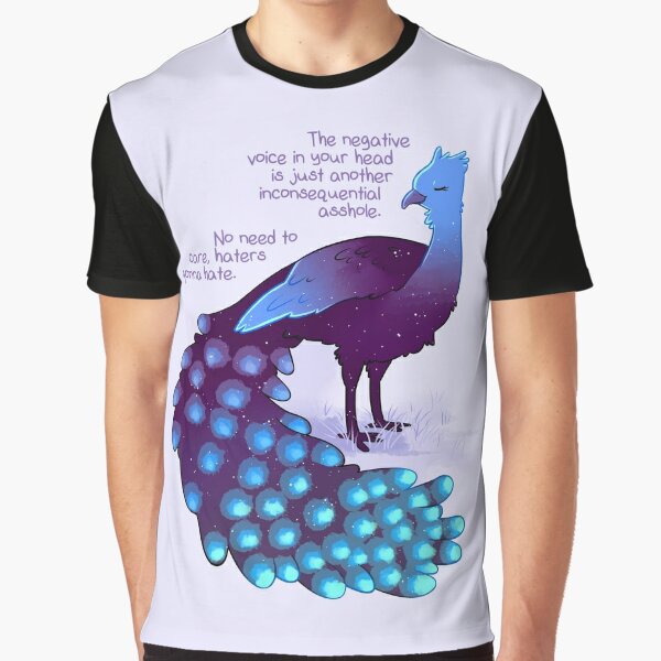 The Negative Voice Is Just Another Asshole Galaxy Peacock T Shirt For Sale By Thelatestkate 