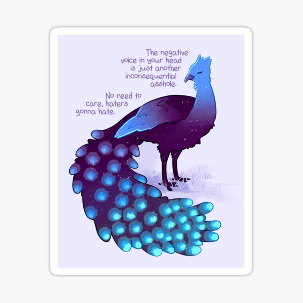Item preview, "The Negative Voice is Just Another Asshole" Galaxy Peacock designed and sold by thelatestkate.