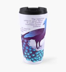 Taza de viaje "The Negative Voice is Just Another Asshole" Galaxy Peacock