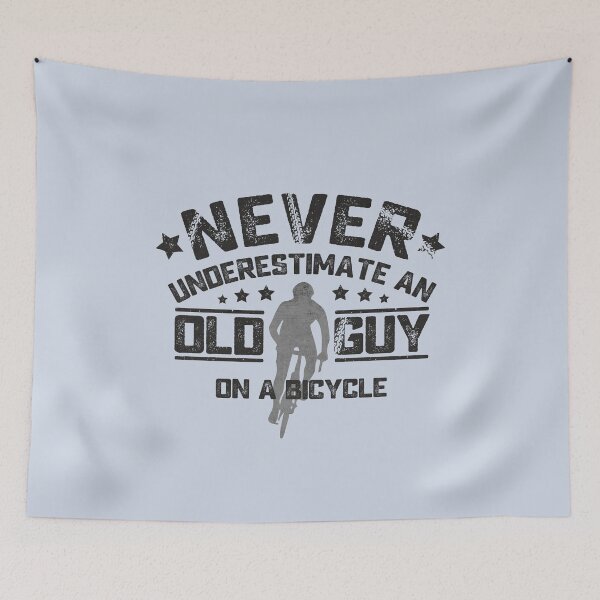 Item preview, Never Underestimate An Old Guy On A Bicycle Dad Husband Grandpa Cycling Funny Fathers Day Gift  designed and sold by alenaz.
