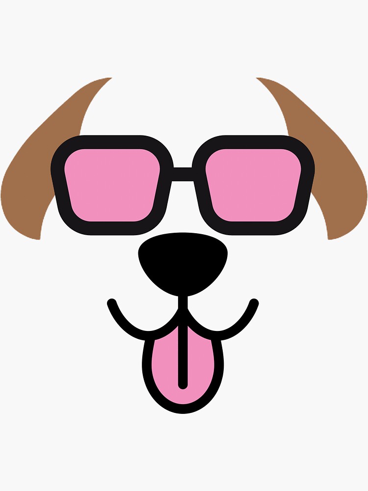 "Cool dog with sunglasses " Sticker for Sale by Fashion1looks Redbubble