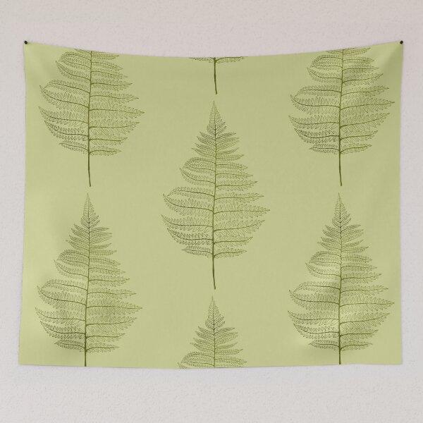 Item preview, Green ferns pattern. Botanical illustration. designed and sold by helga-wigandt.