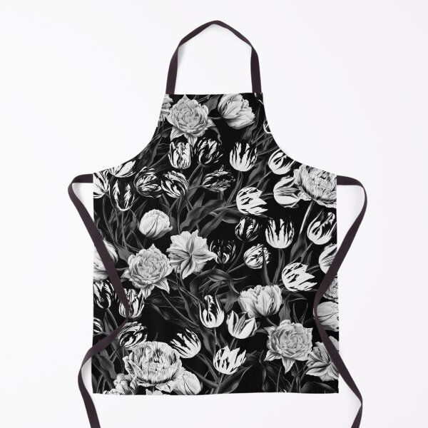 Item preview, Black & White Floral pattern designed and sold by Burcu Korkmazyurek.