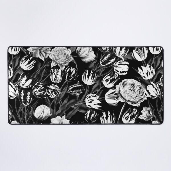 Item preview, Black & White Floral pattern designed and sold by Burcu Korkmazyurek.
