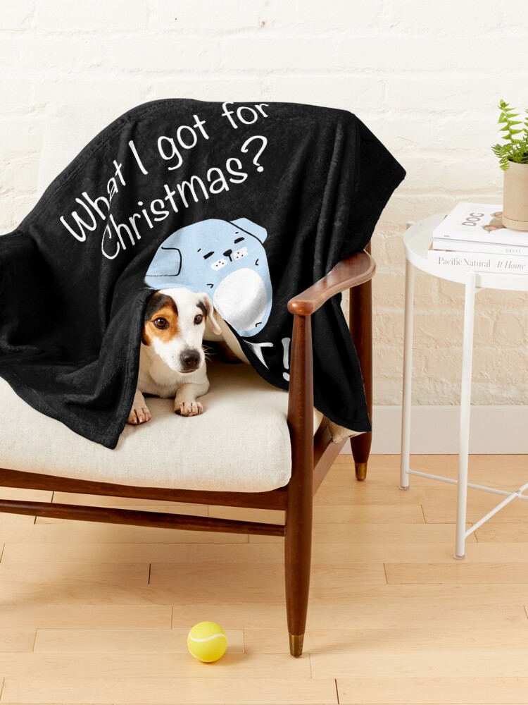 Christmas dog throw online blanket