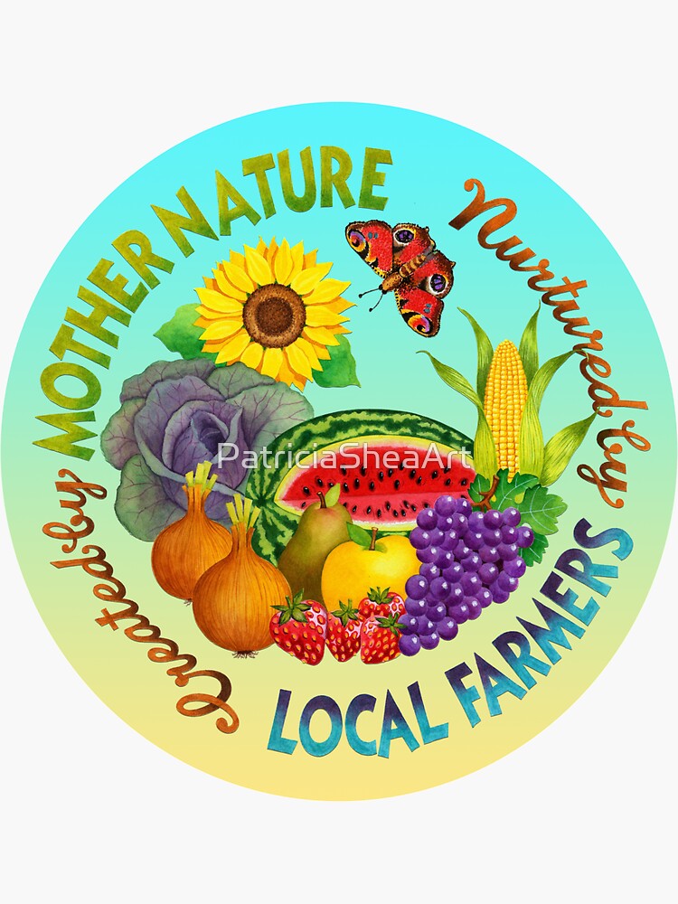 "Mother Nature's Bounty" Sticker by PatriciaSheaArt Redbubble