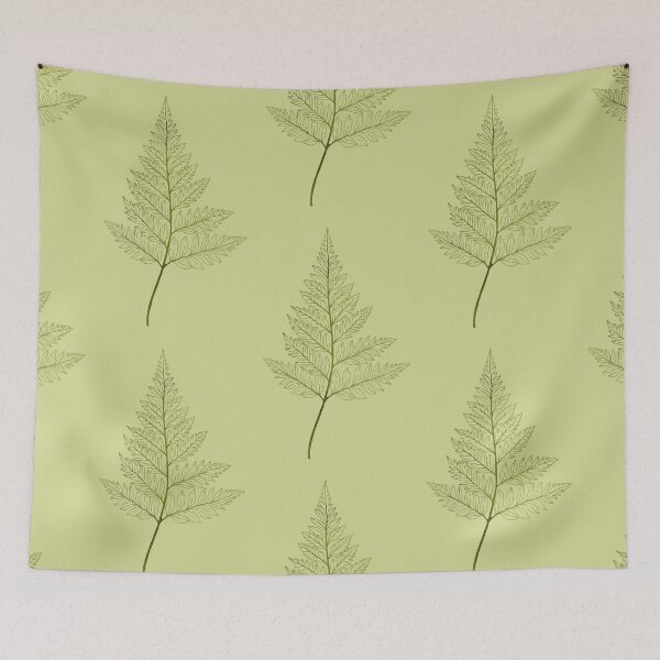 Item preview, Green ferns pattern. Botanical illustration. designed and sold by helga-wigandt.