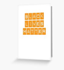 Tarjeta de felicitación Black Lives Matter (Blocks Over Light Color)