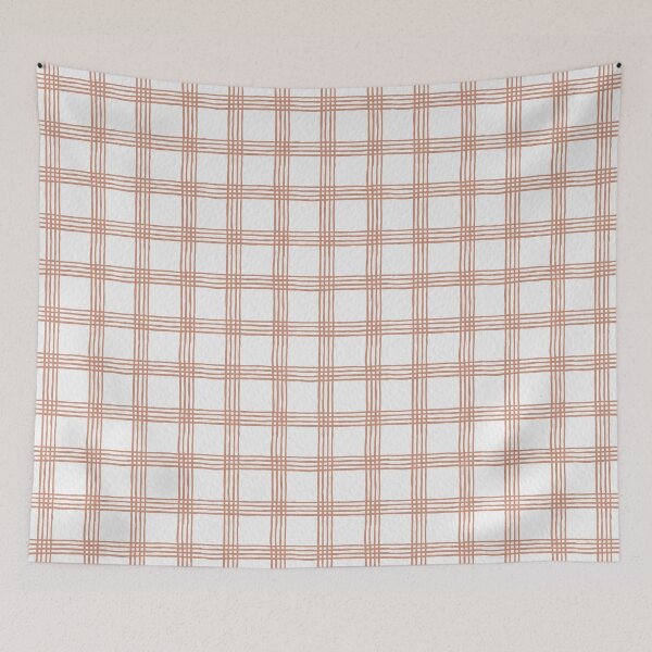 Item preview, Hand drawn Check Pattern - Tan on White designed and sold by NolkDesign.