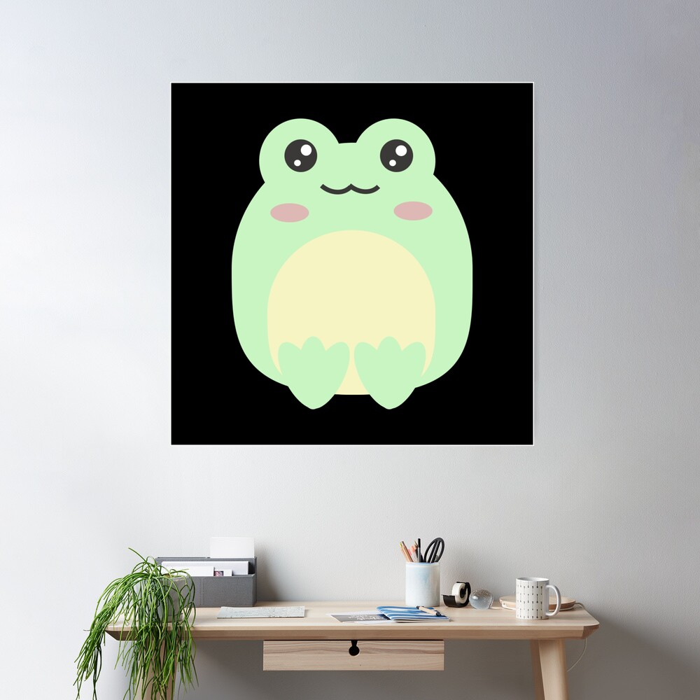 Cute Kawaii Frog Poster for Sale by kevsdesigns