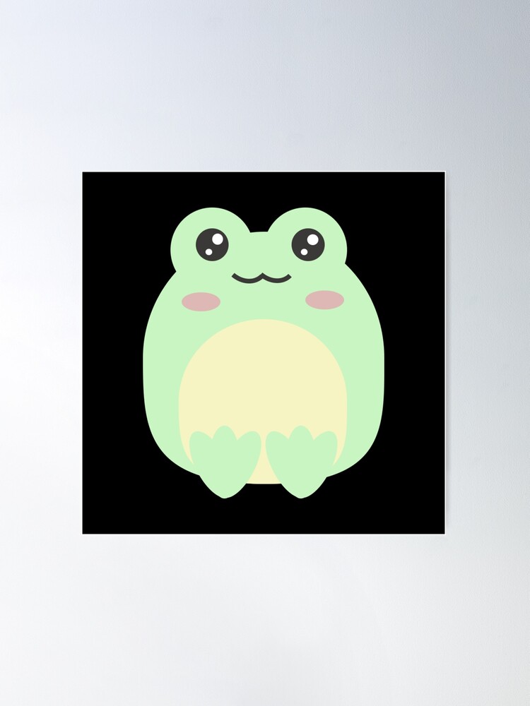 Cute Kawaii Frog Poster for Sale by kevsdesigns