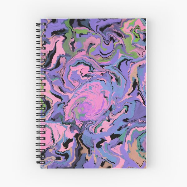 Item preview, Blue and Pink Retro Inspired Acrylic Pour Pattern designed and sold by WoollyOrbit2000.