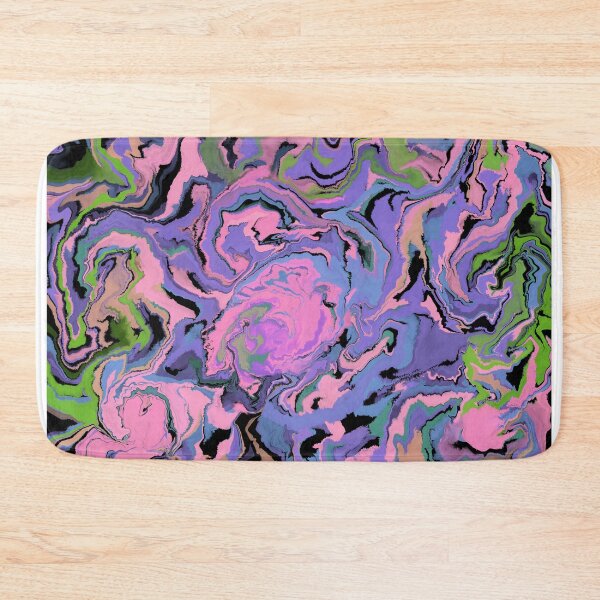 Item preview, Blue and Pink Retro Inspired Acrylic Pour Pattern designed and sold by WoollyOrbit2000.