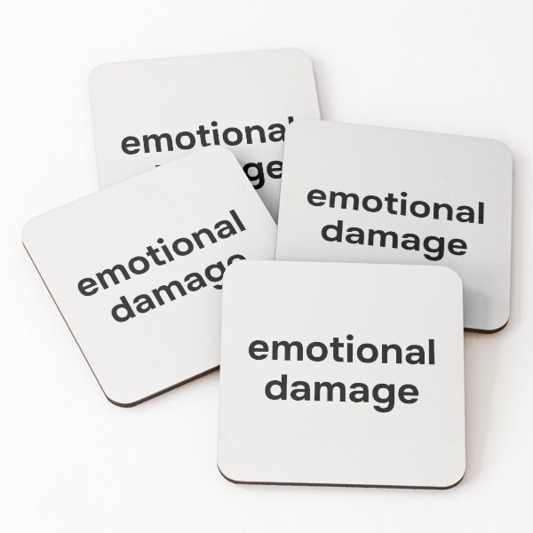 Item preview, Emotional damage. Simple black lettering. designed and sold by helga-wigandt.