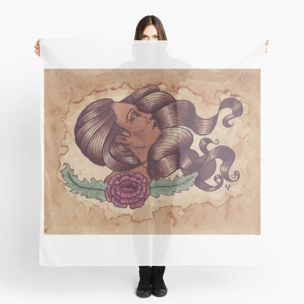 Woman With Flower Scarf