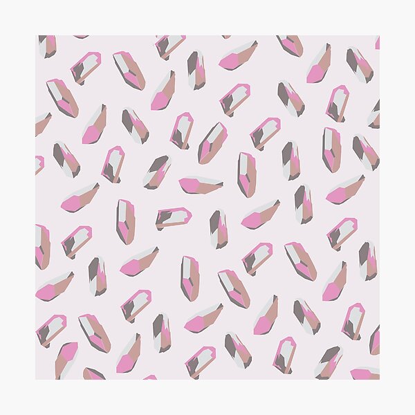 Pink Crystal Pattern Photographic Print