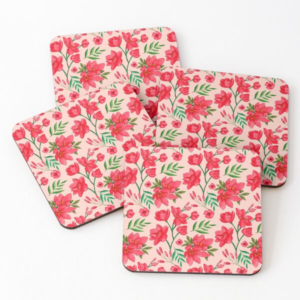 Item preview, Hand Drawn Pink Watercolor Flowers seamless pattern designed and sold by deepan chandrasekaran.