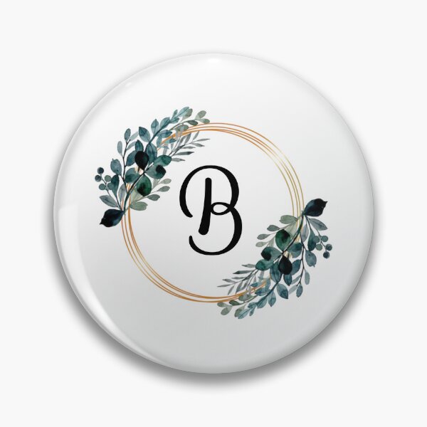 Item preview, Monogram Letter B | Laurels with Gold Borders designed and sold by JustSeasons.