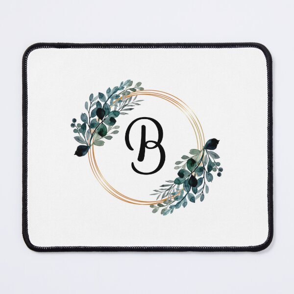 Item preview, Monogram Letter B | Laurels with Gold Borders designed and sold by JustSeasons.