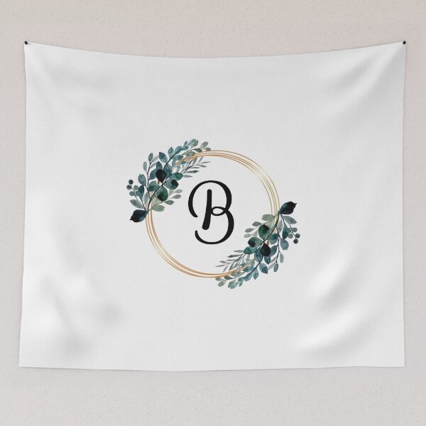 Item preview, Monogram Letter B | Laurels with Gold Borders designed and sold by JustSeasons.