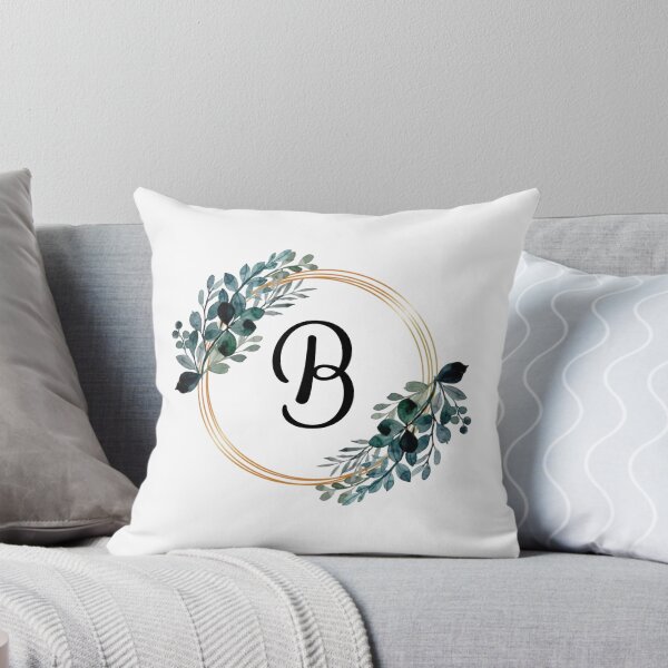 Item preview, Monogram Letter B | Laurels with Gold Borders designed and sold by JustSeasons.
