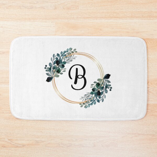 Item preview, Monogram Letter B | Laurels with Gold Borders designed and sold by JustSeasons.