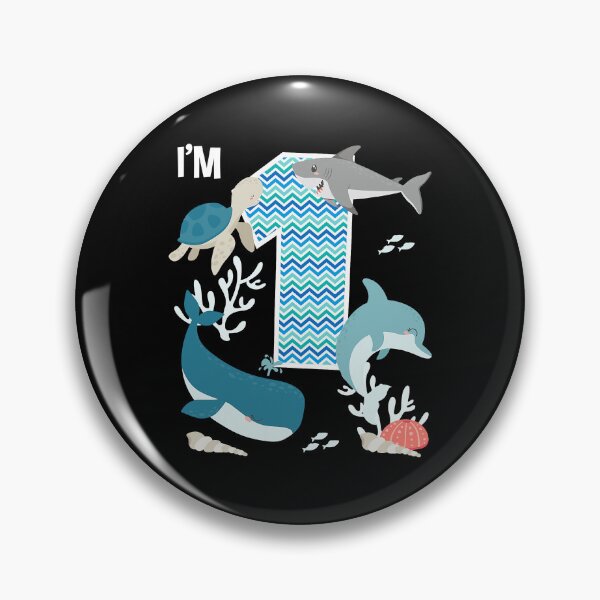 Item preview, Im 1 Kids 1 Year Old Ocean Life Whale Dolphin Shark 1st Birthday designed and sold by PameGraha.