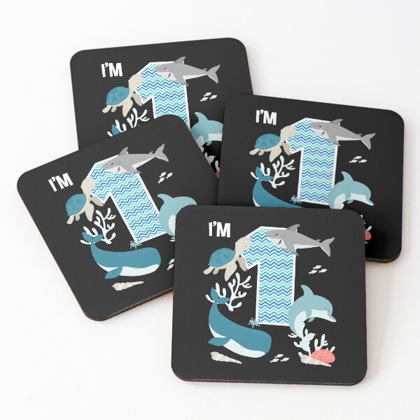 Item preview, Im 1 Kids 1 Year Old Ocean Life Whale Dolphin Shark 1st Birthday designed and sold by PameGraha.